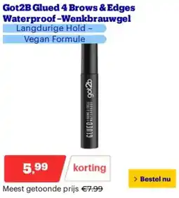 Bol.com Got2B Glued 4 Brows & Edges Waterproof Wenkbrauwgel aanbieding