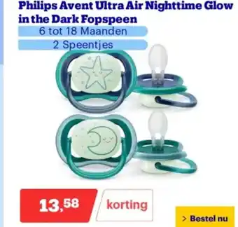 Bol.com Philips Avent Ultra Air Nighttime Glow Philips Avent Soothie Fopspeen in the Dark Fopspeen aanbieding