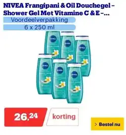 Bol.com NIVEA Frangipani & Oil Douchegel – Shower Gel Met Vitamine C & E – Hydrateert de huid aanbieding