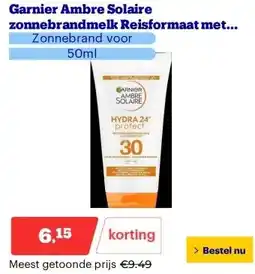 Bol.com Garnier Ambre Solaire zonnebrandmelk Reisformaat met karitéboter SPF 30 aanbieding