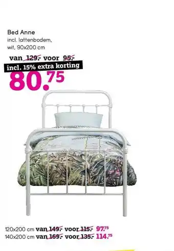 Leen Bakker Bed Anne 90x200 cm aanbieding