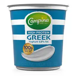 Albert Heijn Campina High protein Greek yoghurt 1,5% fat aanbieding