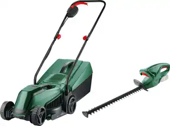 Coolblue Bosch EasyMower 18V-32-200 + Bosch EasyHedgeCut 18-45 Li (zonder accu) aanbieding