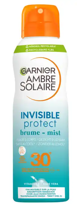 De Online Drogist Garnier Ambre Solaire Invisible Protect SPF30 Mist aanbieding