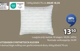 Jysk Knutseggen synthetisch kussen aanbieding