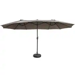 Action Dubbele parasol incl. hoes - taupe aanbieding