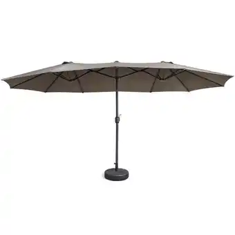 Action Dubbele parasol incl. hoes - taupe aanbieding