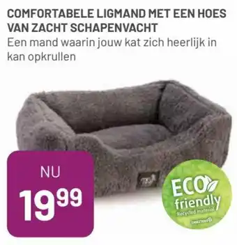 Pets & Co Comfortabele ligmand met een hoes van zacht schapenvacht aanbieding