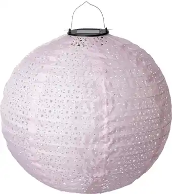 Intratuin Intratuin solar lampion Bari roze D 30 H 28 cm aanbieding