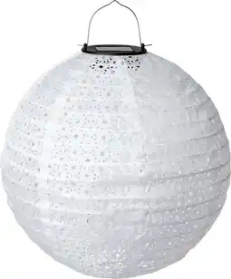 Intratuin Intratuin solar lampion Bari wit D 25 H 23 cm aanbieding