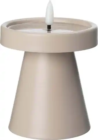 Intratuin Intratuin LED stompkaars Venna beige D 9 H 10 cm aanbieding