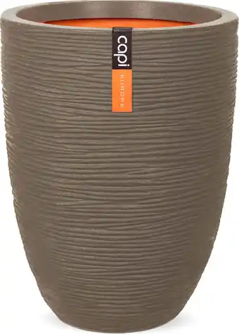 Intratuin Capi Europe bloempot Nature Rib taupe D 34 H 46 cm aanbieding