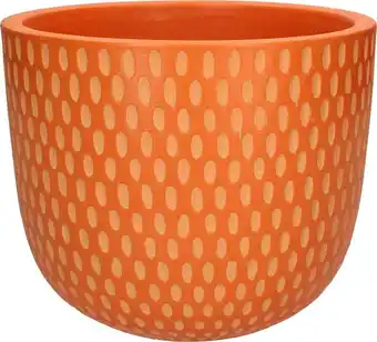 Intratuin Duif bloempot Bell oranje D 21 H 18 cm aanbieding