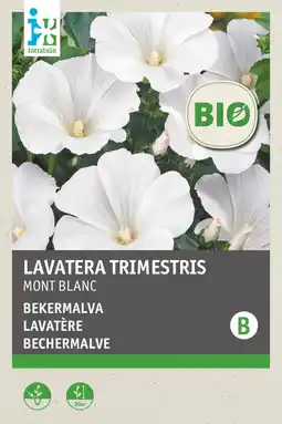 Intratuin intratuin biologisch bloemenzaad Bekermalva (Lavatera trimestris 'Mont blanc') aanbieding