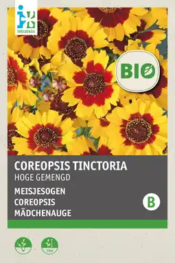 Intratuin intratuin biologisch bloemenzaad Meisjesogen (Coreopsis tinctoria) aanbieding