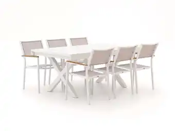 Kees Smit Bellagio Roma/Pavello 180cm dining tuinset 7-delig uitschuifbaar aanbieding