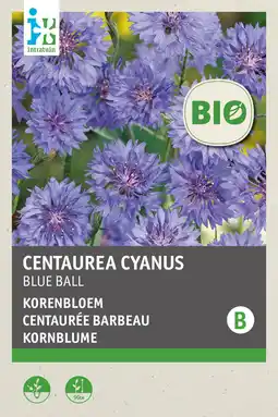 Intratuin intratuin biologisch bloemenzaad Korenbloem (Centaurea cyanus 'Blue ball') aanbieding