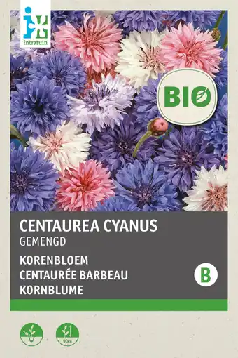 Intratuin intratuin biologisch bloemenzaad Korenbloem (Centaurea) aanbieding