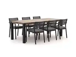 Kees Smit Bellagio Rumo/ROUGH-S 220cm dining tuinset 7-delig stapelbaar aanbieding