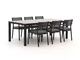 Kees Smit Bellagio Rumo/Fidenza 220cm dining tuinset 7-delig stapelbaar aanbieding