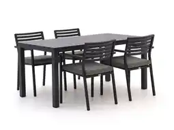 Kees Smit Bellagio Rumo/Menzano 160cm dining tuinset 5-delig stapelbaar aanbieding