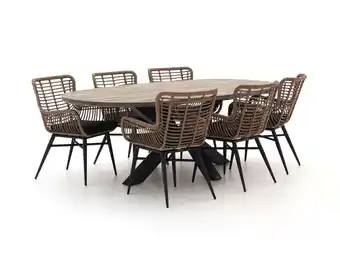 Kees Smit Intenso Asti/Rough-Y Ellips 240cm dining tuinset 7-delig aanbieding