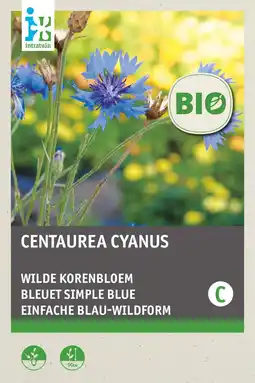 Intratuin intratuin biologisch bloemenzaad Korenbloem (Centaurea cyanus) aanbieding