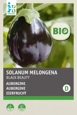 Intratuin intratuin biologisch groentezaden Aubergine (Solanum melongena 'Black Beauty') aanbieding