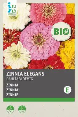 Intratuin intratuin biologisch bloemenzaad Zinnia (Zinnia elegans) aanbieding