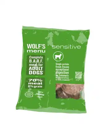 Welkoop Wolf's Menu Sensitive - Hondenvoer - Lam - 800 gram aanbieding