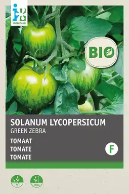 Intratuin intratuin biologisch groentezaden Tomaat (Solanum lycopersicum 'Green Zebra') aanbieding