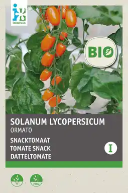 Intratuin intratuin biologisch groentezaden Snacktomaat (Solanum lycopersicum 'Ormata') aanbieding