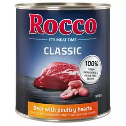 Zooplus 6x800g Rund met Gevogeltehart Rocco Hondenvoer aanbieding