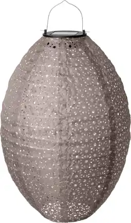 Intratuin Intratuin solar lampion Bari bruin D 25 H 35 cm aanbieding