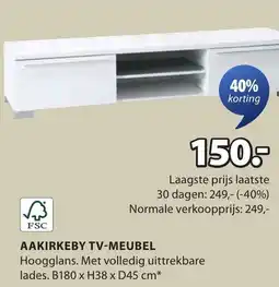 Jysk Aakirkeby tv meubel aanbieding