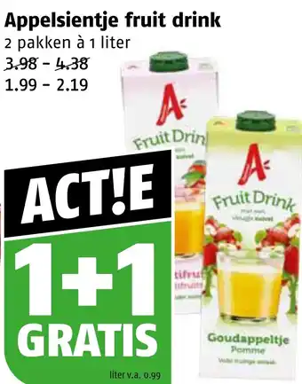 Poiesz Appelsientje fruit drink aanbieding