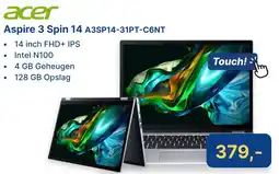 Levix Computershop acer Aspire 3 Spin 14 A3SP14-31PT-C6NT aanbieding