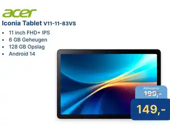 Levix Computershop acer Iconia Tablet V11-11-83VS aanbieding