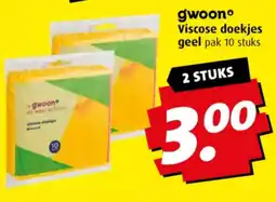 Boni Viscose doekjes geel pak 10 stuks aanbieding