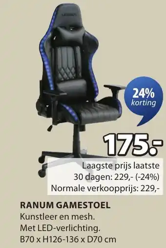 Jysk Ranum gamestoel aanbieding