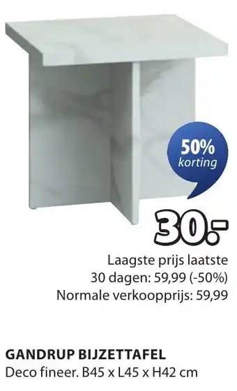 Jysk Gandrup bijzettafel aanbieding