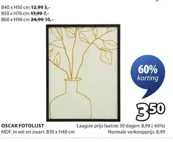 Jysk Oscar fotolijst aanbieding