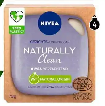 Kruidvat Nivea Naturally Clean Verzachtende Reinigingsbar a 75g aanbieding