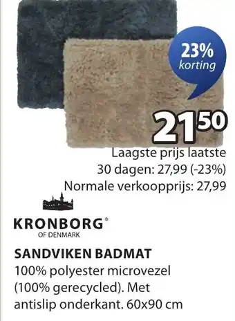 Jysk Sandviken badmat aanbieding