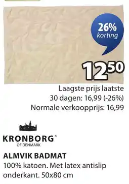 Jysk Almvik badmat aanbieding