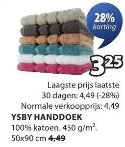 Jysk YSBY handdoek aanbieding