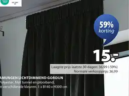 Jysk Amungen lichtdimmend gordijn aanbieding