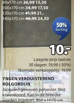 Jysk Yngen verduisterend rolgordijn aanbieding