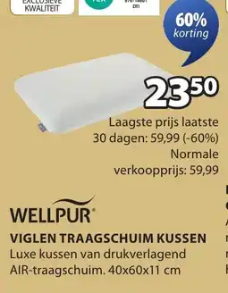 Jysk Viglen traagschuim kussen aanbieding