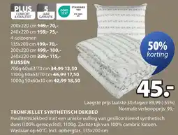 Jysk Tronfjellet synthetisch dekbed aanbieding